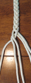 2-strand braid step 2