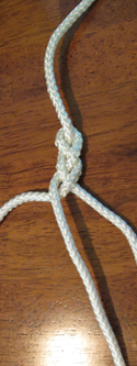 2-strand braid step 6