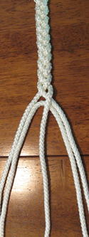3-strand braid step 1